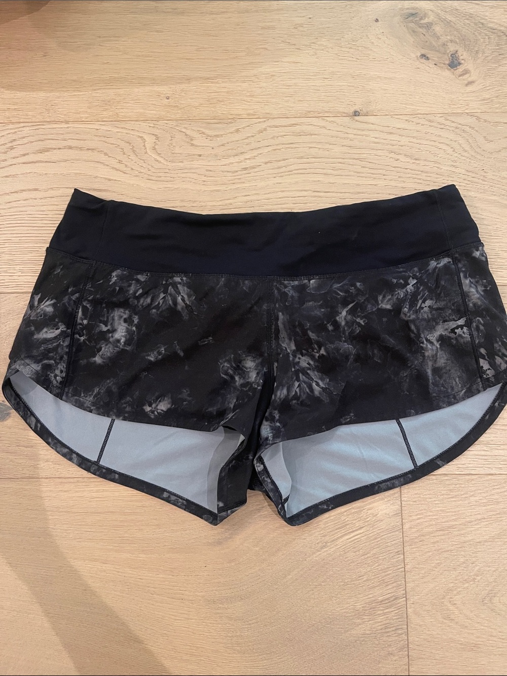 lululemon athletica Black Marble Print Athletic Shorts